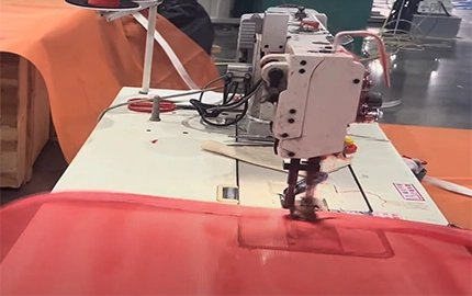 방수포 생산 워크숍